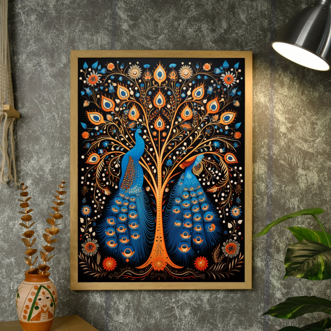 Mythical Aura Canvas: Artisan Home Decor by Sowpeace -Wall painting-Chitran by sowpeace-Mythical Aura Canvas: Artisan Home Decor by Sowpeace-CH-WRT-BD2PM-Sowpeace