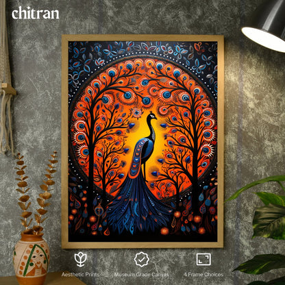 Mythical Peak Canvas: Artisan Wall Decor for Elegant Homes -Wall painting-Chitran by sowpeace-Mythical Peak Canvas: Artisan Wall Decor for Elegant Homes-CH-WRT-BDPM-Sowpeace