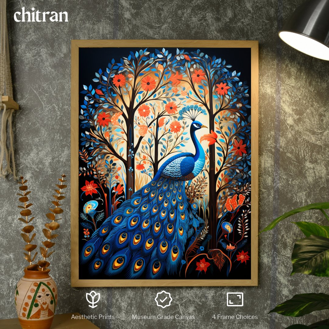 Peak Forest Canvas: Artisan Wall Decor for Elegant Homes -Wall painting-Chitran by sowpeace-Peak Forest Canvas: Artisan Wall Decor for Elegant Homes-CH-WRT-BDPF-Sowpeace
