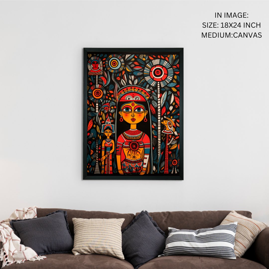 Pout women Abstract: Artisan Canvas Wall Decor Elegance -Wall painting-Chitran by sowpeace-Pout women Abstract: Artisan Canvas Wall Decor Elegance-CH-WRT-MWP-Sowpeace