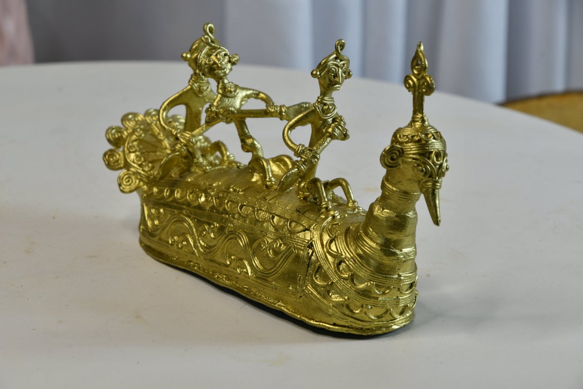 Premium Brass Dhokra Art Ancient Boat -Dhokra-Sowpeace-Premium Brass Dhokra Art Ancient Boat -Dhokra-Sowpeace-Premium Brass Dhokra Art Ancient Boat-Dok-LBOAT-BR-TT-Sowpeace-Dok-LBOAT-BR-TT-Sowpeace