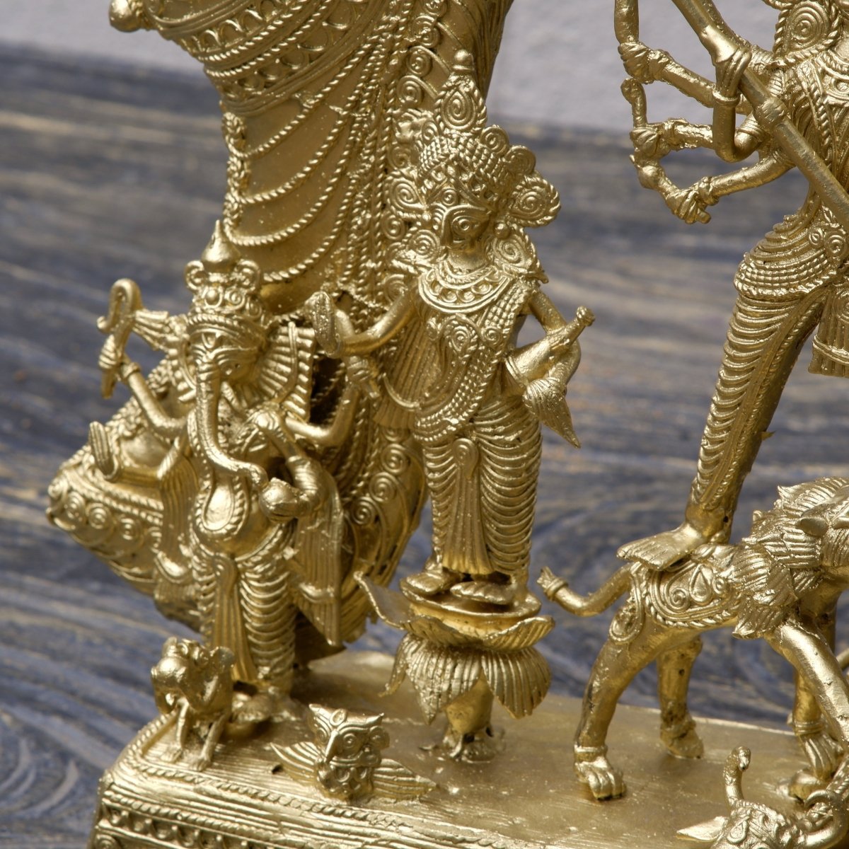 Premium Brass Dhokra Durga Sculpture: Exquisite Art -decor-Sowpeace-Premium Brass Dhokra Durga Sculpture: Exquisite Art -decor-Sowpeace-Premium Brass Dhokra Durga Sculpture: Exquisite Art-Dok-LMTD-TT-LDDR-Sowpeace-Dok-LMTD-TT-LDDR-Sowpeace