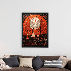 Find Your Sisterhood: Sowpeace Handcrafted Abstract Canvas – Premium Indian-Inspired Art for Elegant Home Decor - Additional View