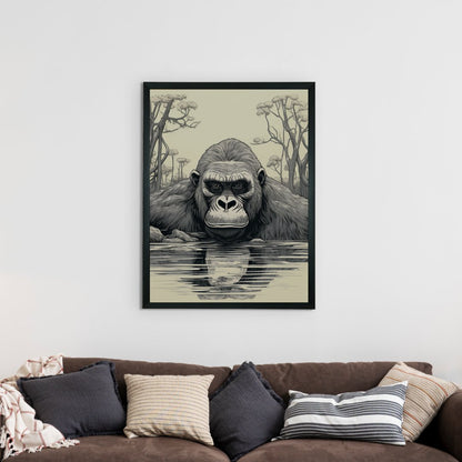 Sowpeace Chimp Canvas: Artisan Home Decor Brilliance -Wall painting-Chitran by sowpeace-Sowpeace Chimp Canvas: Artisan Home Decor Brilliance-CH-WRT-LC-Sowpeace