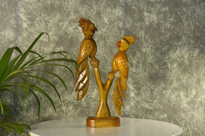 Sowpeace Hand Carved Wooden Parrot Set --Sowpeace-Sowpeace Hand Carved Wooden Parrot Set-Wood/WDPSL/WDN/TT-Sowpeace