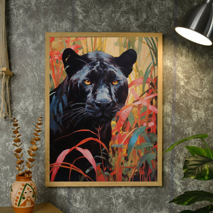 Sowpeace Harmony: Abstract Black Panther -Wall painting-Chitran by sowpeace-Sowpeace Harmony: Abstract Black Panther-CH-WRT-BP2-Sowpeace