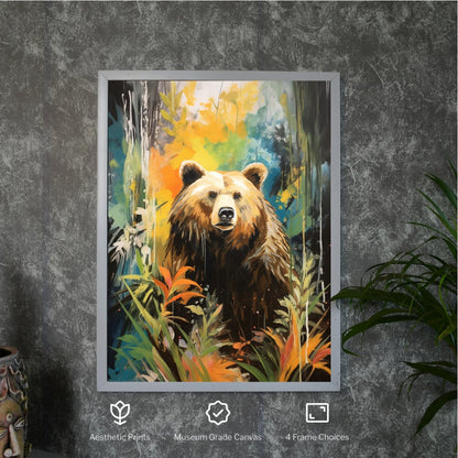 Sowpeace Harmony: Find Your Abstract Bear -Wall painting-Chitran by sowpeace-Sowpeace Harmony: Find Your Abstract Bear-CH-WRT-B1-Sowpeace