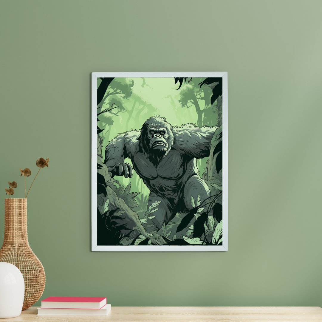 Sowpeace Harmony: Find Your Abstract Gorilla -Wall painting-Chitran by sowpeace-Sowpeace Harmony: Find Your Abstract Gorilla-CH-WRT-G12-Sowpeace