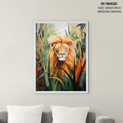 Sowpeace Harmony: Find Your Abstract Lion -Wall painting-Chitran by sowpeace-Sowpeace Harmony: Find Your Abstract Lion-CH-WRT-L2-Sowpeace