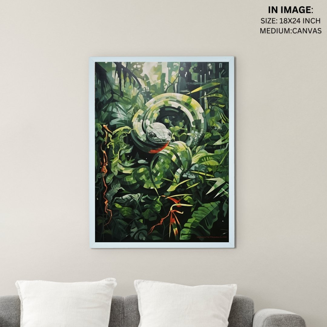 Sowpeace Harmony: Find Your Abstract Snake -Wall painting-Chitran by sowpeace-Sowpeace Harmony: Find Your Abstract Snake-CH-WRT-S1-Sowpeace