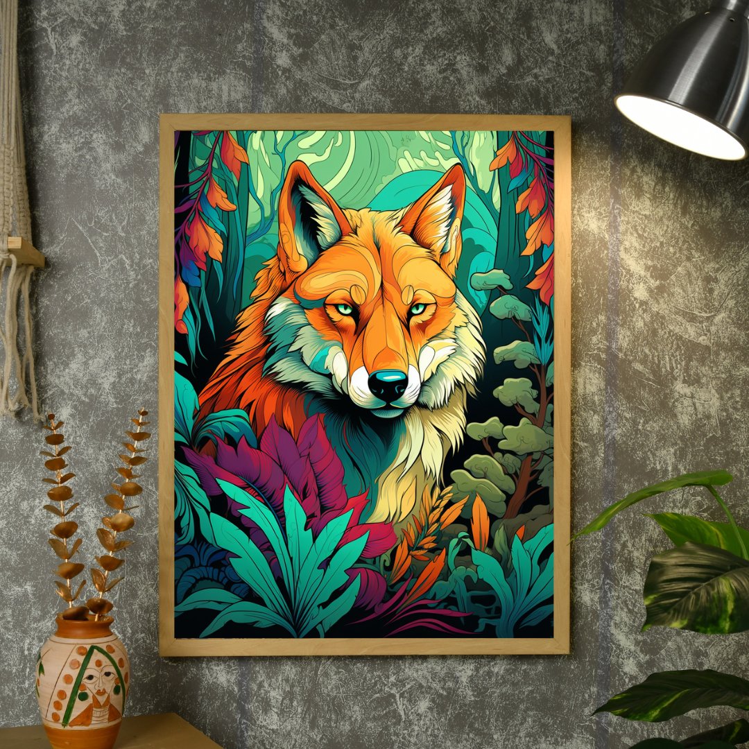 Sowpeace Harmony: Find Your Abstract Wolf -Wall painting-Chitran by sowpeace-Sowpeace Harmony: Find Your Abstract Wolf-CH-WRT-W2-Sowpeace