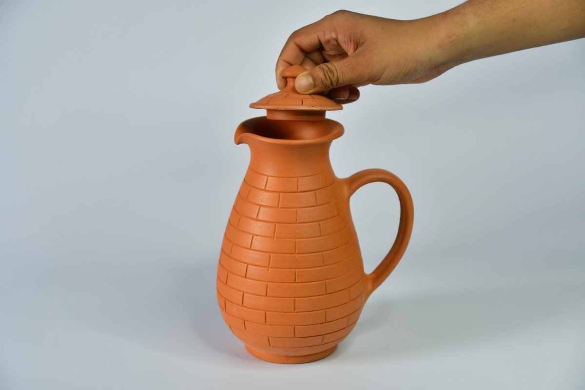 Sowpeace Premium Large Terracotta Jug for Water and Drinks. -Utensils-Sowpeace-Sowpeace Premium Large Terracotta Jug for Water and Drinks.-Terr-Uten-Terr-TJUB-Sowpeace