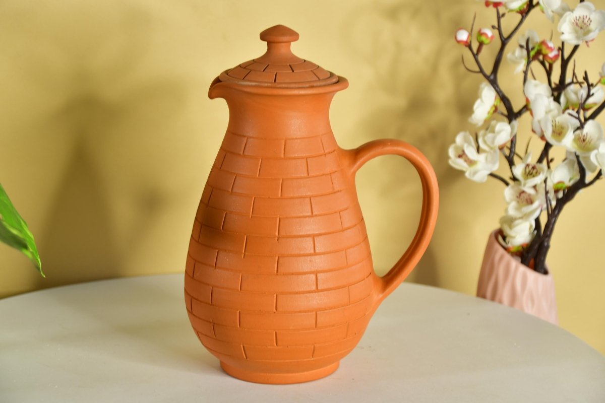 Sowpeace Premium Large Terracotta Jug for Water and Drinks. -Utensils-Sowpeace-Sowpeace Premium Large Terracotta Jug for Water and Drinks.-Terr-Uten-Terr-TJUB-Sowpeace