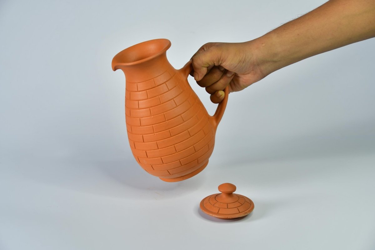 Sowpeace Premium Large Terracotta Jug for Water and Drinks. -Utensils-Sowpeace-Sowpeace Premium Large Terracotta Jug for Water and Drinks.-Terr-Uten-Terr-TJUB-Sowpeace