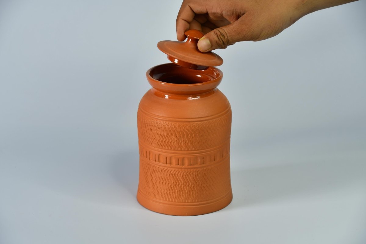 Sowpeace Premium Large Terracotta Storage Jar with Lid. -Utensils-Sowpeace-Sowpeace Premium Large Terracotta Storage Jar with Lid.-Terr-Uten-Terr-TCJR-Sowpeace