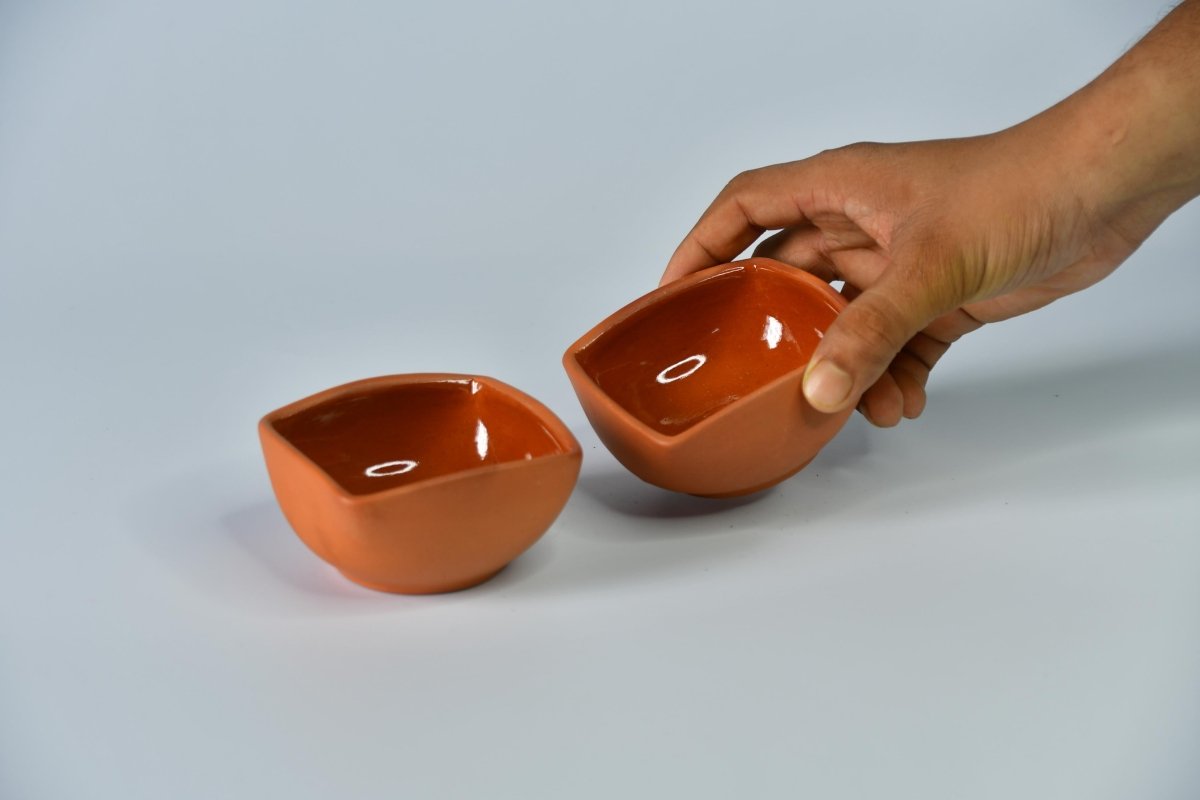 Sowpeace Premium Set of 2 Terracotta Square Serving Bowls -Utensils-Sowpeace-Sowpeace Premium Set of 2 Terracotta Square Serving Bowls-Terr-Uten-Terr-SSBL-Sowpeace