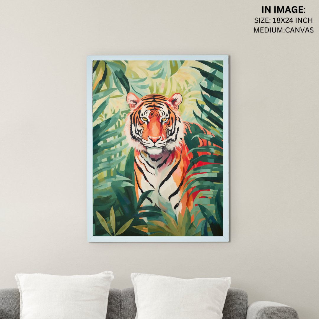 Sowpeace Tiger Canvas Wall Art: Premium Home Decor Print with Frame -Wall painting-Chitran by sowpeace-Sowpeace Tiger Canvas Wall Art: Premium Home Decor Print with Frame-CH-WRT-LT-Sowpeace