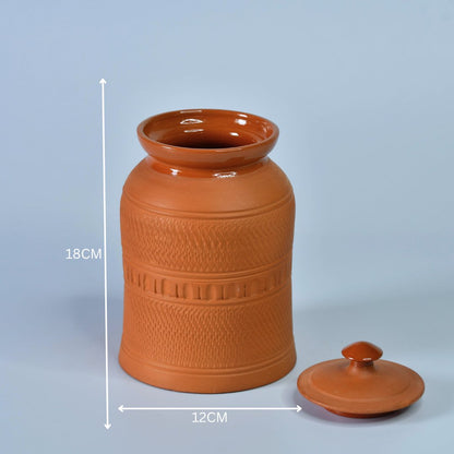 Storage Jar With Lid Terracotta Large -Utensils-Sowpeace-Storage Jar With Lid Terracotta Large-Terr-Uten-Terr-TCJR-Sowpeace