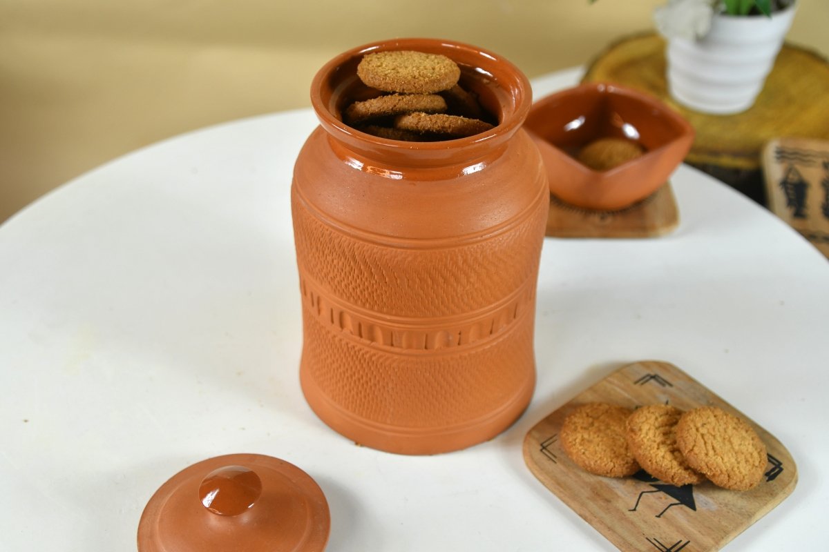 Storage Jar With Lid Terracotta Large -Utensils-Sowpeace-Storage Jar With Lid Terracotta Large-Terr-Uten-Terr-TCJR-Sowpeace