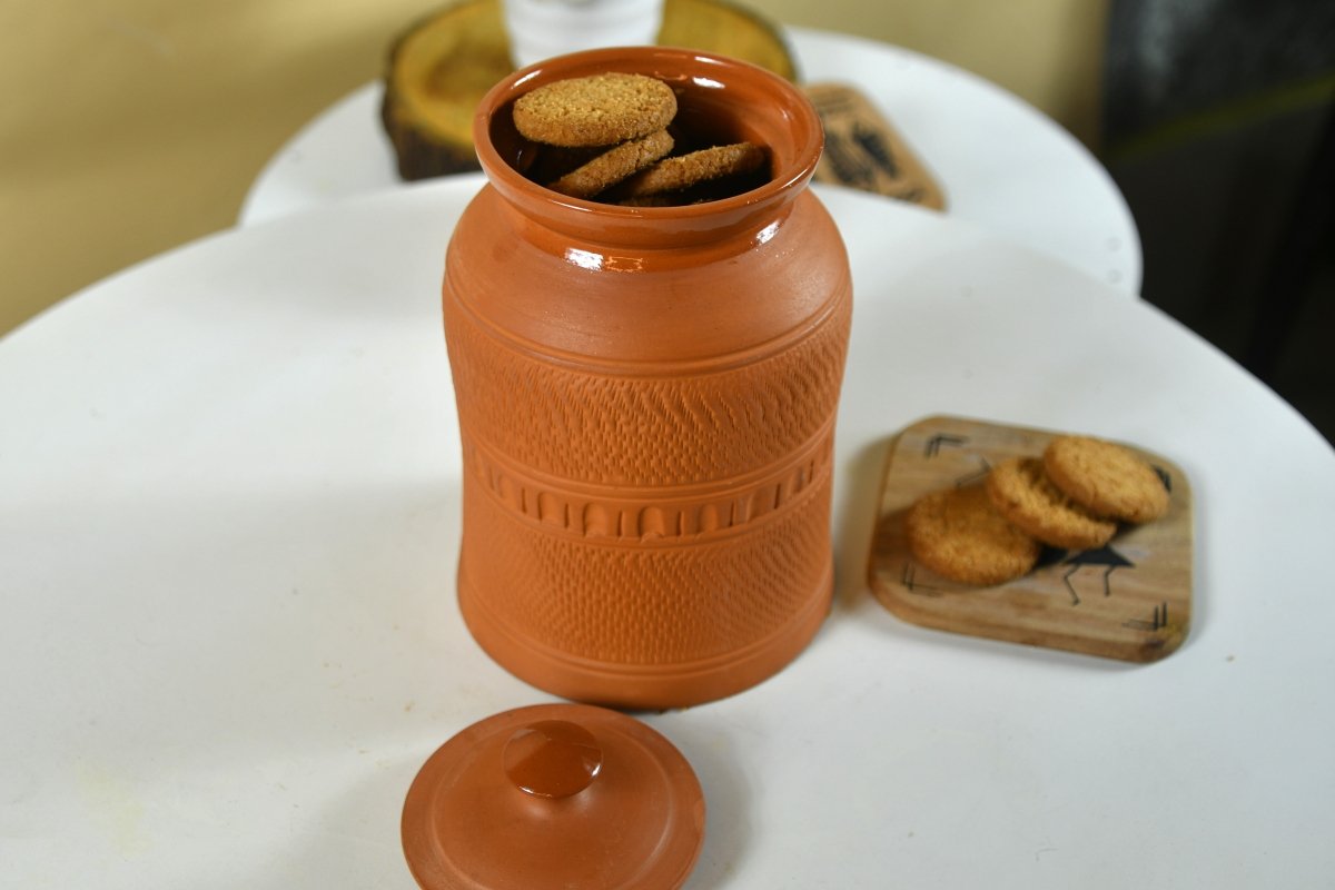 Storage Jar With Lid Terracotta Large -Utensils-Sowpeace-Storage Jar With Lid Terracotta Large-Terr-Uten-Terr-TCJR-Sowpeace