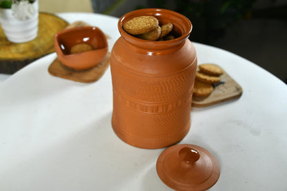 Storage Jar With Lid Terracotta Large -Utensils-Sowpeace-Storage Jar With Lid Terracotta Large-Terr-Uten-Terr-TCJR-Sowpeace