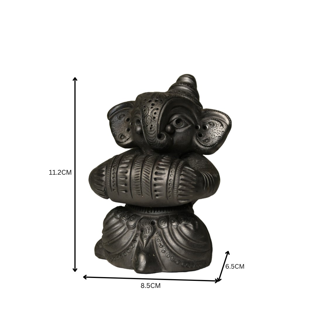 Terracotta Ganesha Rhythmic Hands -decor-Sowpeace-Terracotta Ganesha Rhythmic Hands-Terr-bter-TT-GTP-Sowpeace