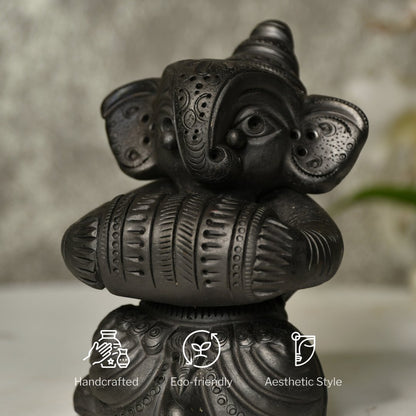 Terracotta Ganesha Rhythmic Hands -decor-Sowpeace-Terracotta Ganesha Rhythmic Hands-Terr-bter-TT-GTP-Sowpeace