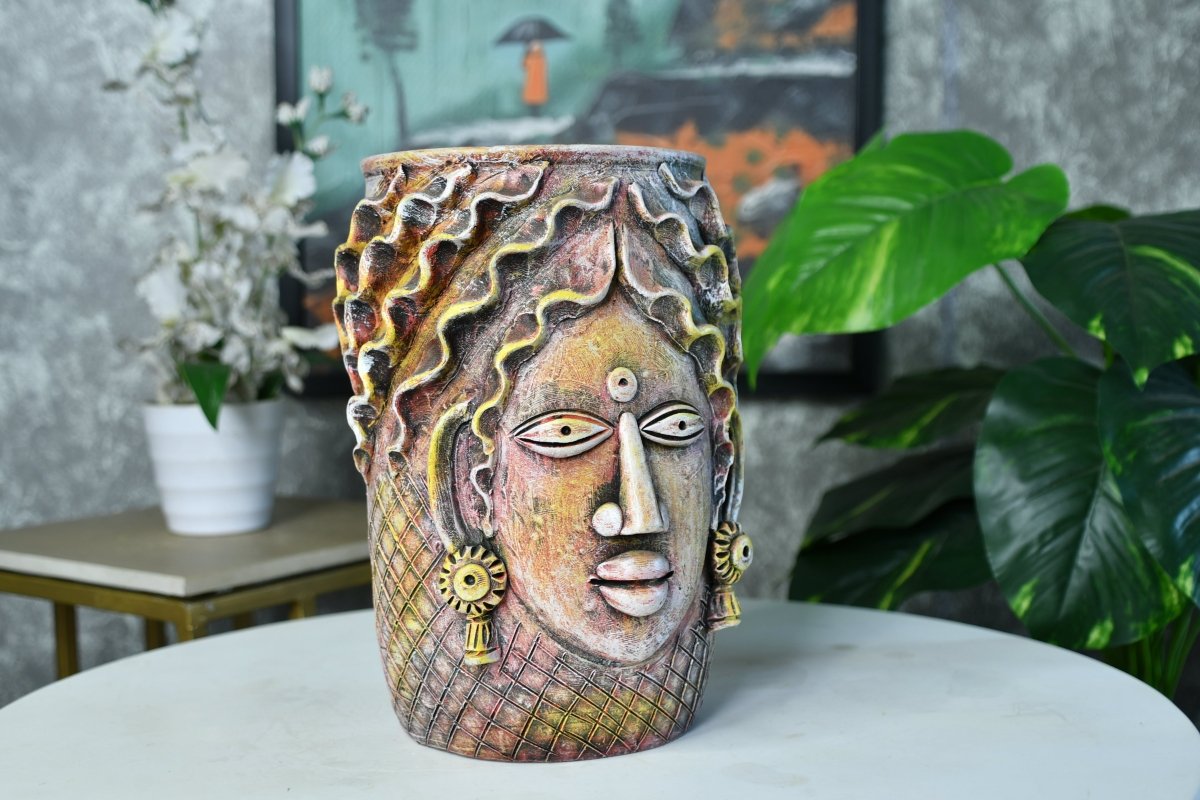 Terracotta Tribal Floral Muse -terracotta tabletop-Sowpeace-Terracotta Tribal Floral Muse-Terr-Terr-TT-BFV-Sowpeace