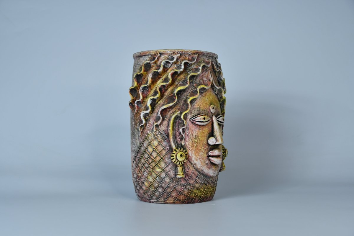 Terracotta Tribal Floral Muse -terracotta tabletop-Sowpeace-Terracotta Tribal Floral Muse-Terr-Terr-TT-BFV-Sowpeace