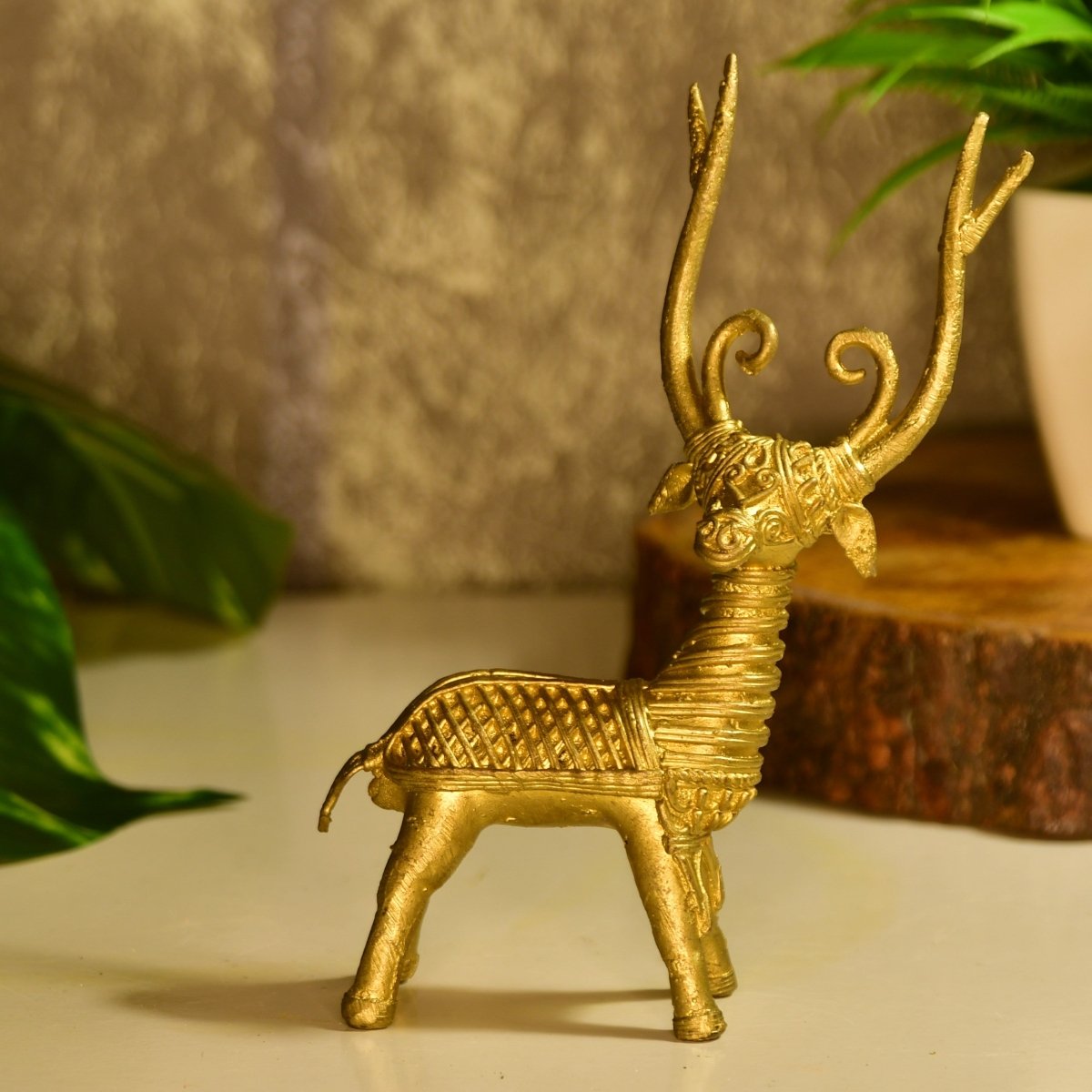 The Deer on feet - Brass Table decor- Dhokra metal craft