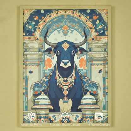 The Sacred Cow - Pichwai wall print -Wall painting-Chitran by sowpeace-The Sacred Cow - Pichwai wall print-CH-WRT-TSC-Sowpeace