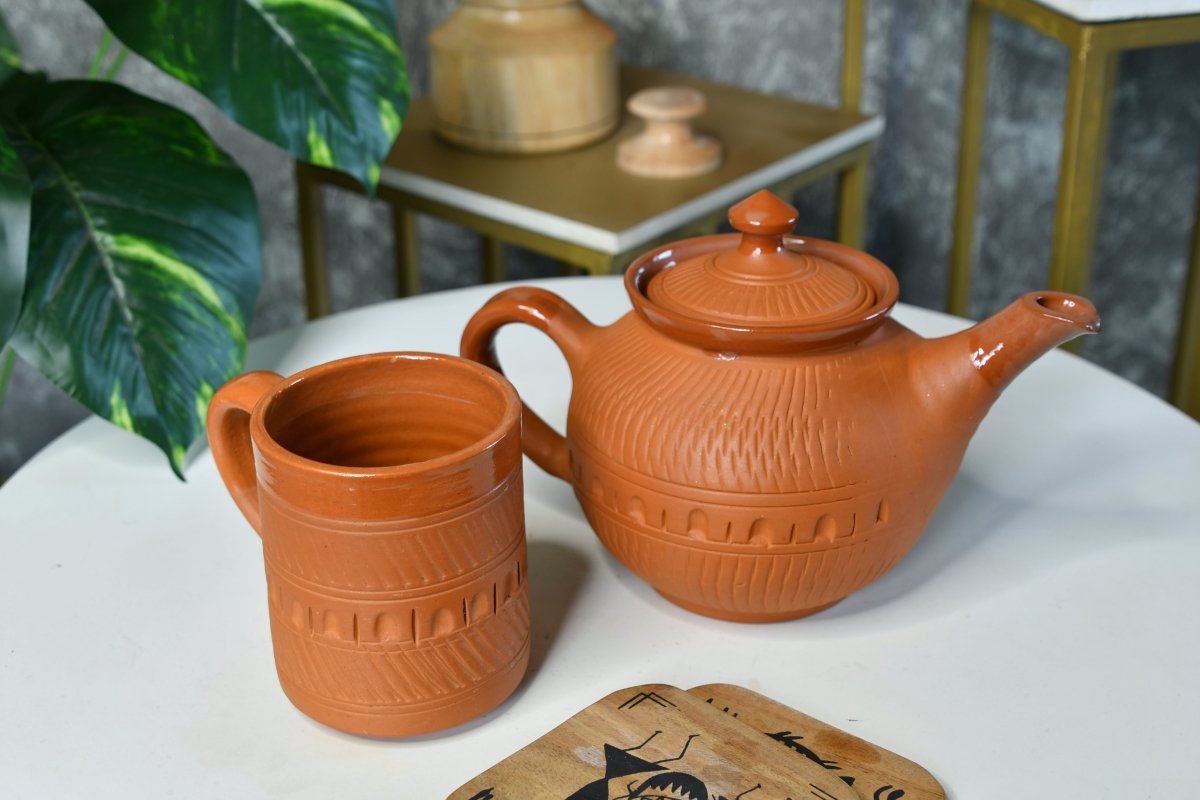 Traditional Rectangle Terracotta Coffee mugs --Sowpeace-Traditional Rectangle Terracotta Coffee mugs-Terr-Uten-Terr-TPCSHTKC2-Sowpeace