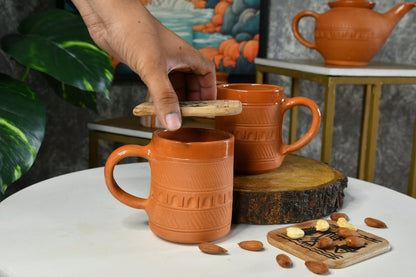 Traditional Rectangle Terracotta Coffee mugs --Sowpeace-Traditional Rectangle Terracotta Coffee mugs-Terr/Uten/Terr/TPCSH-Sowpeace