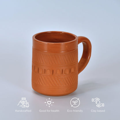 Traditional Rectangle Terracotta Coffee mugs --Sowpeace-Traditional Rectangle Terracotta Coffee mugs-Terr/Uten/Terr/TPCSH-Sowpeace