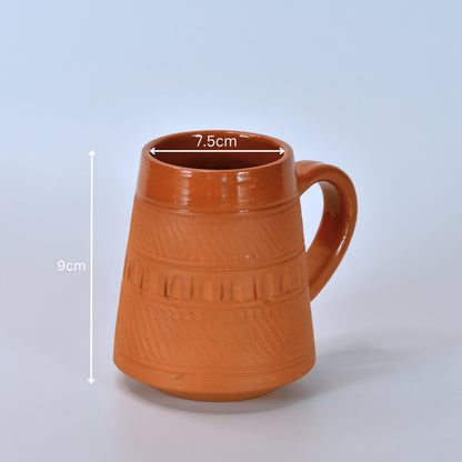 Traditional Trapezium Terracotta Coffee mugs --Sowpeace-Traditional Trapezium Terracotta Coffee mugs-Terr-Uten-Terr-TPCSCTKUNC2-Sowpeace